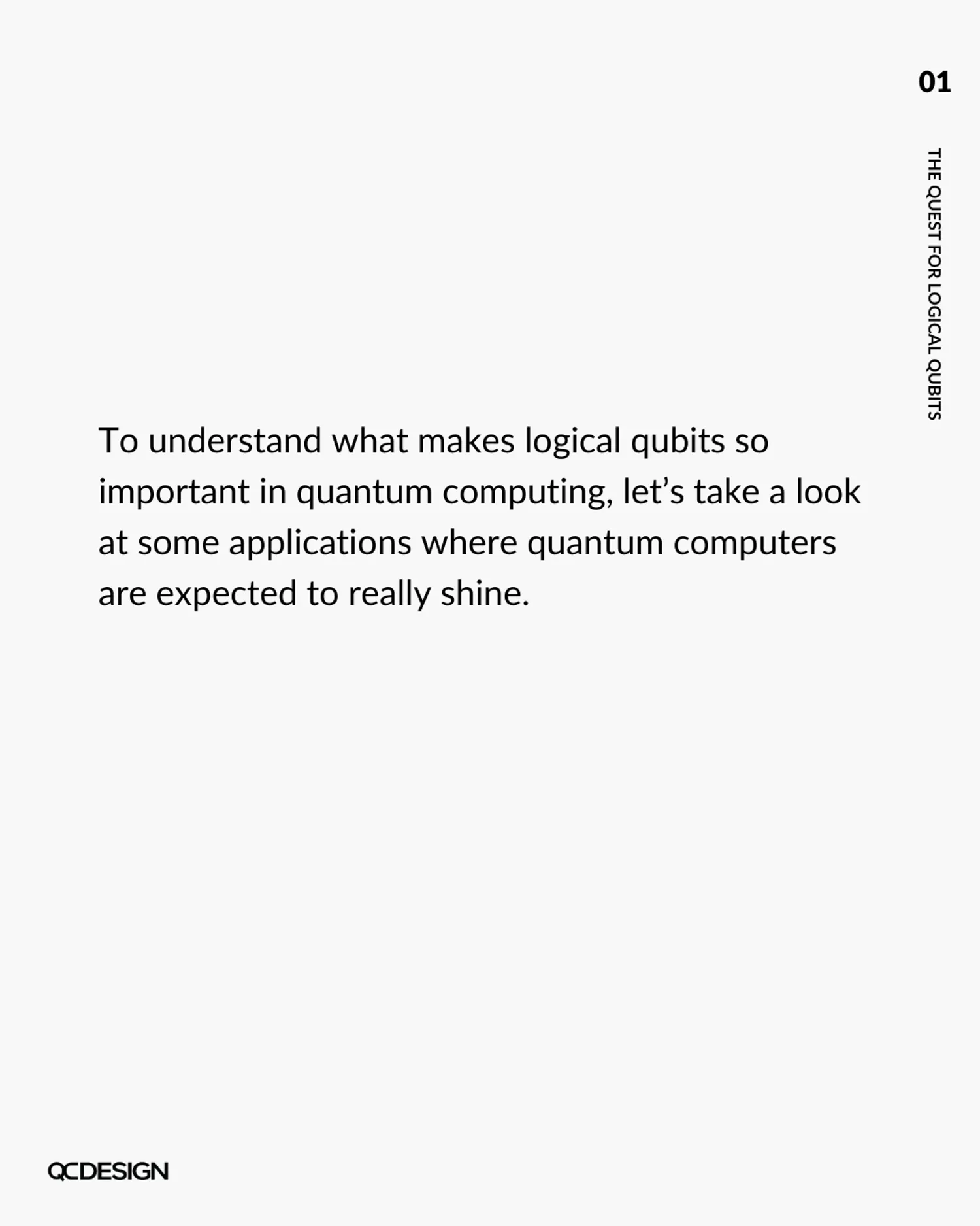 Introduction: let's look at applications where quantum computers are expected to really shine